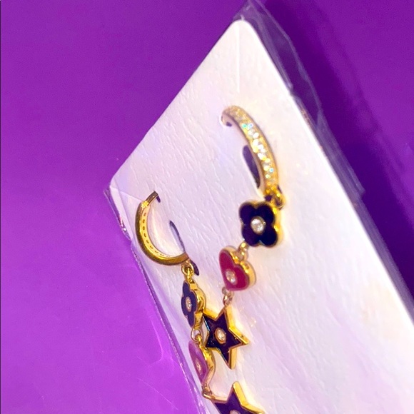 Gabi Rielle Gold Vermeil Enamel Lucky Drop Earring - Picture 6 of 8